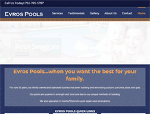 Tablet Screenshot of evrospools.com